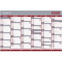 Kontorkalender Dobbelt halv&aring;rskalender 2028