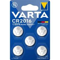 Knapcellebatteri, Varta, CR2016 pakke a 5 stk