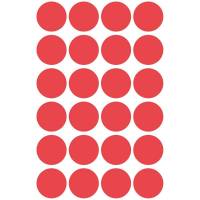 Avery, 3595, r&oslash;d 18mm, pakke med 96 stk FSC Mix Credit