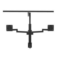 monitor arm med lampe, Unilux Axio ELITE Lumino 360x915mm, sort
