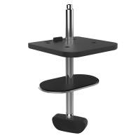Monitorarm, Unilux fast montering t/gennemf&oslash;ring 365x920mm, sort