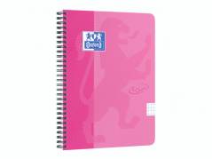 Oxford Touch notesbog A5+ kvadreret 5x5 70 ark 90g pink