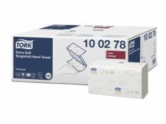 Papirhåndklæde Tork Extra Soft H3 100278 Prem 2-lag 3000stk/kar 23x23cm single fold