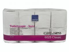 Toiletpapir Care-Ness 2-lags hvid 9,40cmx34,50m 64rul/kar 250ark Classic