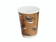 Kaffebæger 12oz 34cl  Hot Cup Double Wall pap 500stk/kar