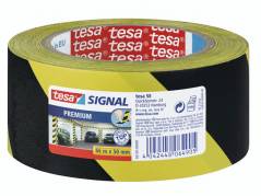 Tape tesa advarselstape PVC 48mmx66m gul/sort 58130