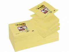 Post-it blok Super Sticky R330 gul z-fold 76x76mm 12blk/pak
