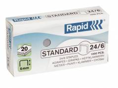 Hæfteklamme Rapid Stand. 24/6 galvaniserede 1000stk/pak