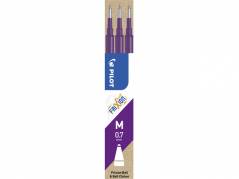 Refill Pilot FriXion violet 0,7 medium 3-pack