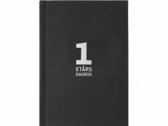 1-års dagbog A5 tekstilpræg sort 15x21cm 3656 00