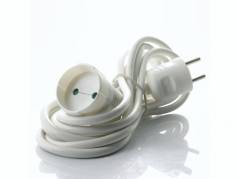 Forl&aelig;ngerledning (D) 3m hvid