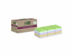 Post-it Super Sticky Recycle Assorteret 76x76mm 14+4blk