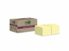 Post-it Super Sticky Recycle Canarygul 47,6x47,6mm 12blk