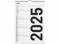 Familiekalender Black and white 3 kol. 2025