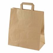 Papirsbærepose brun 25L 80g 320/160x350mm 200stk/pak