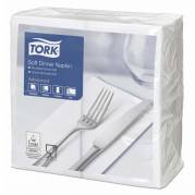 Servietter Tork 3-lags 1/8fold hvid 39cm 12x100stk/kar