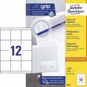 Universaletiket Avery 3661 67,7x70mm 12stk/ark 100ark/pak