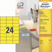 Etiket 70x37mm gul Avery 3451 24stk/ark 100ark/pak