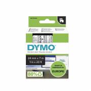 Labeltape DYMO D1 53710 S0720920 24mmx7m sort på klar