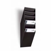 Brochureholder Flexiboxx A4 sort 6 fag stående t/væg
