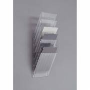 Brochureholder Flexiboxx A4 klar 6 fag stående t/væg