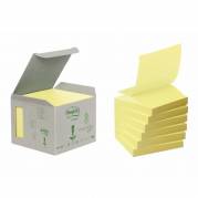 Post-it blok Miljø 76x76mm z-fold gul 6blk/pak