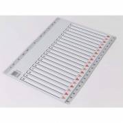 Plastregister Q-Line A4 1-20 gr&aring; m/kartonforblad