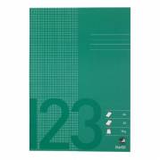 Skolehæfte Bantex A4 kvad 5x5mm 40bl 70g græsgrøn