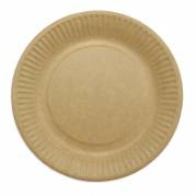 Tallerken frokost pap 18cm brun 50stk/pak