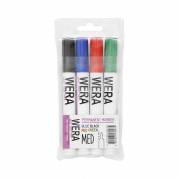 Marker WERA ass. permanent rund spids 2mm 4stk/pak