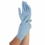 Nitrilhandske Excellent M bl&aring; pudderfri 100stk/pak