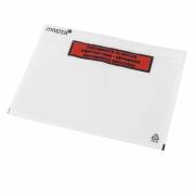 Følgeseddellomme i genbrugsplast C5 m/tryk 240x185mm 1000stk/kar Plast40/Plast20/Papir46