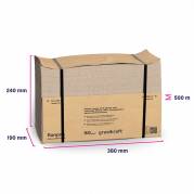 Papir t/FillPak TT/M GrasiKraft 38cmx500m 1-lags fanfolded