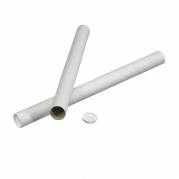 Paprør rund hvid m/låg Ø70x2x745mm