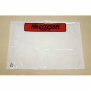 Følgeseddellomme i genbrugsplast C5 m/tryk 235x175mm 1000stk/kar Plast40/Plast20/Papir48