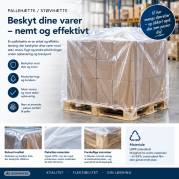 Plastikh&aelig;tte i 100% genanvendt plast til 1/1-palle 1200/900x1800x0,045
