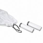 Affaldss&aelig;kke m/snoretr&aelig;k hvid 750x1100mm Luksus 10stk/rul