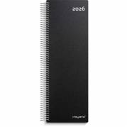 Spiralnoteringskalender dag sort PP-plast 2026