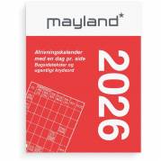 Broderikalender m/split og bagsidetekst 2026