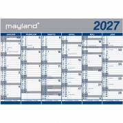 V&aelig;gkalender, Mayland k&aelig;mpe, 60x707mm &aring;r: 2027, Flerfarvet,, FSC Mix Credit