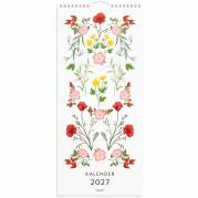 V&aelig;gkalender, Mayland Floral Delicate flowers, 190x434mm &aring;r: 2027, Flerfarvet,, FSC Mix Credit