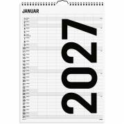 V&aelig;gkalender, Mayland Familie, Family 340x483mm &aring;r: 2027, sort,, FSC Mix Credit