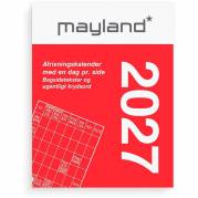 V&aelig;gkalender, Mayland Tear-off, 50x65mm &aring;r: 2027, sort,, FSC Mix Credit