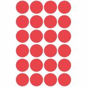 Avery, 3595, r&oslash;d 18mm, pakke med 96 stk FSC Mix Credit