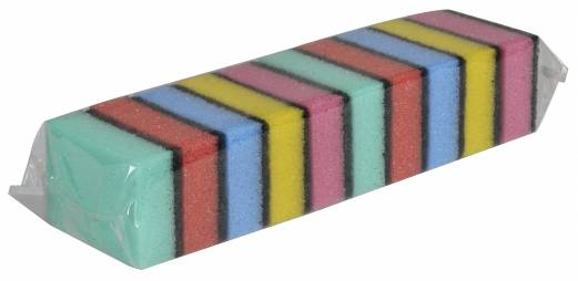 Skuresvamp 9x6x3cm ass. grov skureeffekt