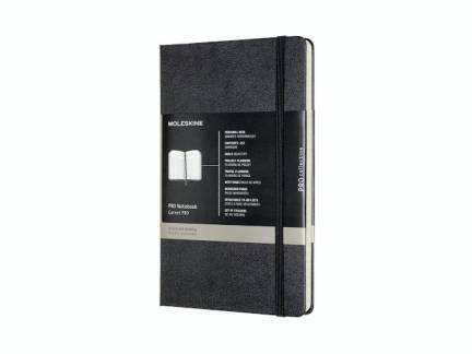 Notesbog MOLESKINE Pro hard linieret Large sort