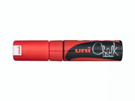 Chalkmarker Uni-ball PWE-8K rød stregbr. 8mm