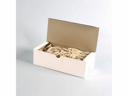 Gummib&aring;nd hvid 3x100mm nr 34.  500g/pak