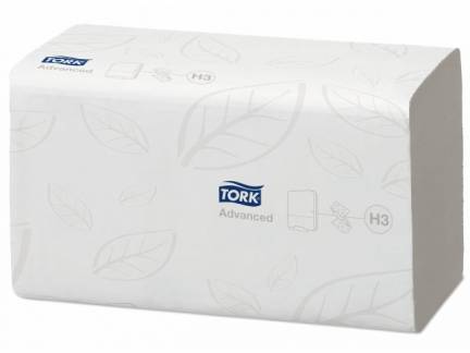 Papirhåndklæde 290163 Tork Soft H3 Adv 2-lag 3750stk/kar 23x25cm single fold