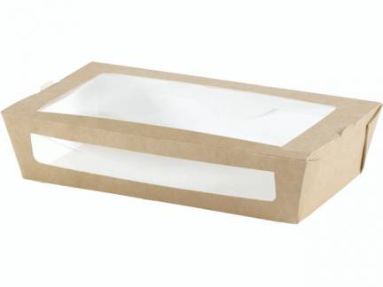 Salatbox PLA m/vindue 200x120x45mm 250stk/pak